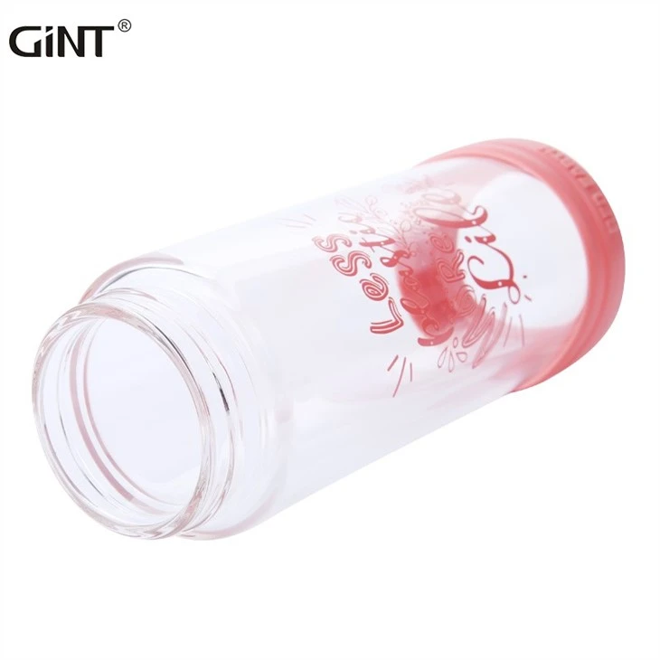 Eco-Friendly BPA Free Glass Leakproof Travel Water Bottle Cup With Safety Lock for sale