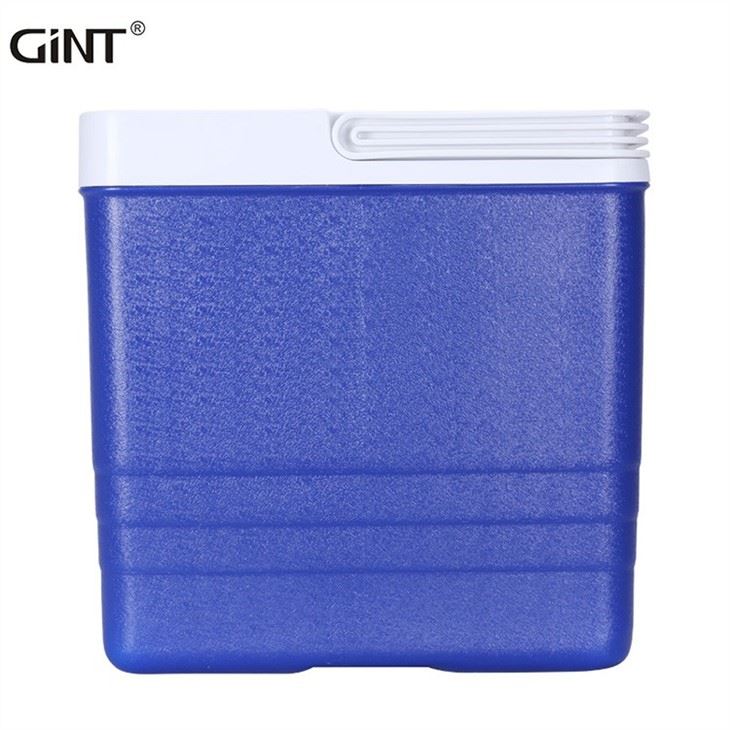 Simple Blue Portable Hard Plastic Food Drink Storage Ice Cooler Box With Handle